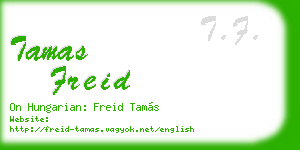 tamas freid business card
